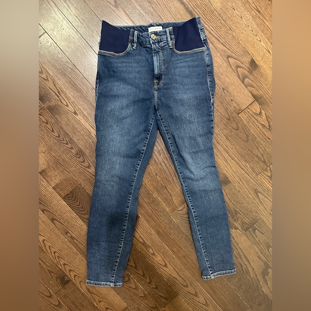 Good American maternity blue615 high rise skinny jeans| size 28